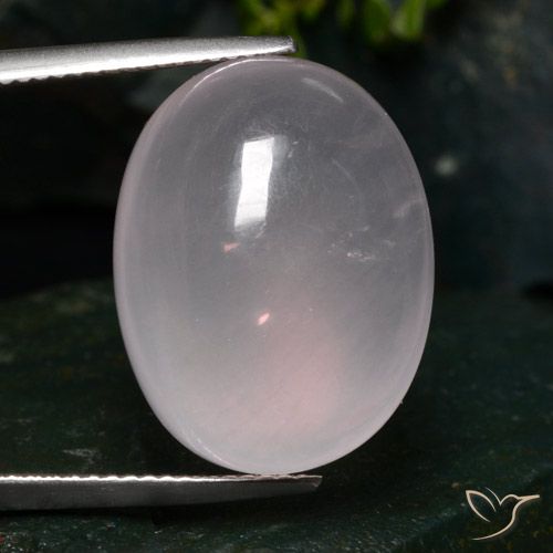 26.04ct طبيعي وردى زهرى فاتح جدا كوارتز زهرى, بيضوي, نصف شفاف