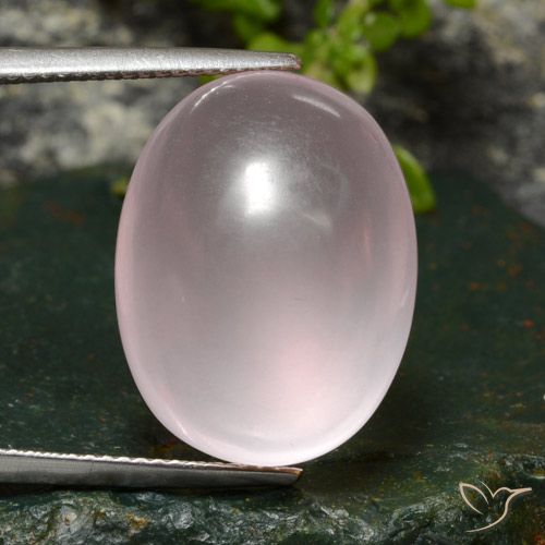 26.89ct طبيعي وردى زهرى فاتح كوارتز زهرى, بيضوي, شفاف