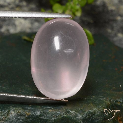 20.08ct طبيعي وردى زهرى كوارتز زهرى, بيضوي, شفاف