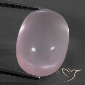 18.41ct طبيعي وردي فاتح كوارتز زهرى, بيضوي, شفاف