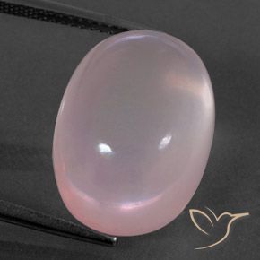 18.97ct طبيعي وردى زهرى فاتح كوارتز زهرى, بيضوي, شفاف / نصف شفاف