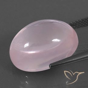 كوارتز زهرى Light Pink  طبيعي، بيضوي، 19.02 قيراط، شفاف