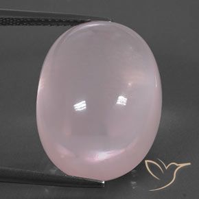 24.14ct طبيعي Light Pink  كوارتز زهرى, بيضوي, شفاف