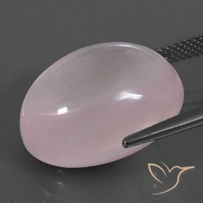كوارتز زهرى Light Pink  طبيعي، بيضوي، 24.14 قيراط، شفاف