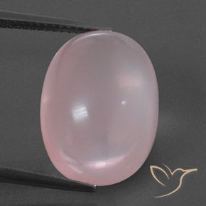 15.59ct طبيعي وردى زهرى فاتح كوارتز زهرى, بيضوي, شفاف