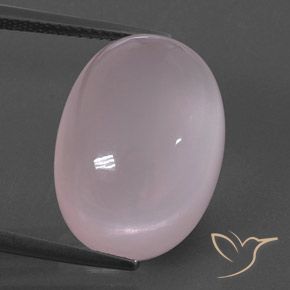 17.36ct طبيعي وردى زهرى فاتح كوارتز زهرى, بيضوي, شفاف / نصف شفاف