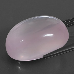 كوارتز زهرى Light Pink  طبيعي، قصة بيضاوى، 23.63 قيراط، شفاف