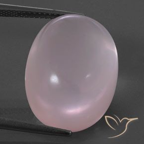 24.88ct طبيعي Light Pink  كوارتز زهرى, بيضوي, شفاف