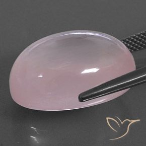 كوارتز زهرى Light Pink  طبيعي، بيضوي، 24.85 قيراط، شفاف
