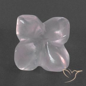 9.66ct طبيعي وردى فاتح جدا كوارتز زهرى, قص وردة, شفاف / نصف شفاف