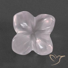 8.83ct طبيعي وردى زهرى فاتح جدا كوارتز زهرى, قص وردة, شفاف / نصف شفاف