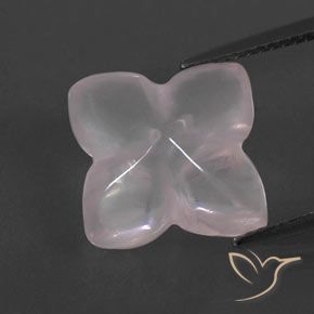 8.04ct طبيعي وردى فاتح جدا كوارتز زهرى, قص وردة, شفاف / نصف شفاف