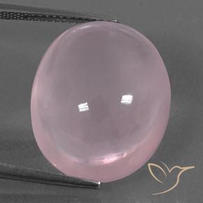 22.65ct طبيعي وردى زهرى متوسط كوارتز زهرى, بيضوي, شفاف