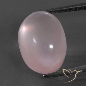 19.49ct طبيعي وردي فاتح كوارتز زهرى, بيضوي, شفاف