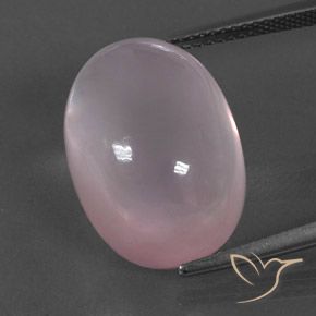18.98ct طبيعي وردى مرجانى كوارتز زهرى, بيضوي, شفاف