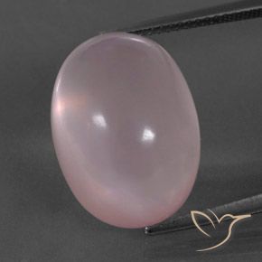 19.98ct طبيعي وردى مرجانى كوارتز زهرى, بيضوي, شفاف