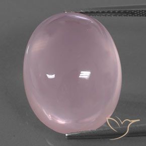 21.08ct طبيعي وردى زهرى متوسط كوارتز زهرى, بيضوي, شفاف
