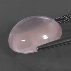 كوارتز زهرى وردى زهرى فاتح طبيعي، قصة بيضاوى، 13.73 قيراط، شفاف