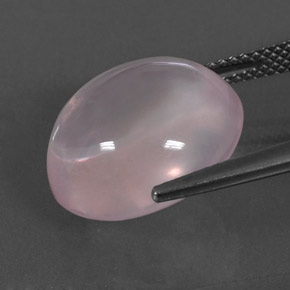 كوارتز زهرى وردى زهرى فاتح طبيعي، قصة بيضاوى، 12.54 قيراط، شفاف