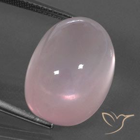 21.24ct طبيعي وردى مرجانى كوارتز زهرى, بيضوي, شفاف