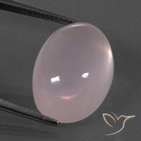 18.58ct طبيعي وردى زهرى كوارتز زهرى, بيضوي, شفاف