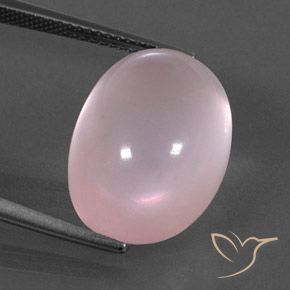 17.46ct طبيعي وردى مرجانى كوارتز زهرى, بيضوي, شفاف