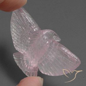 كوارتز زهرى وردي فاتح طبيعي، فانسى، 37.25 قيراط، شفاف / نصف شفاف