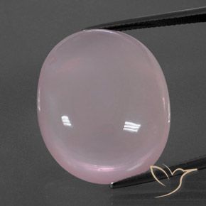 47.87ct طبيعي وردى مرجانى كوارتز زهرى, بيضوي, شفاف