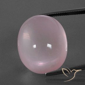 43.16ct طبيعي وردى مرجانى كوارتز زهرى, بيضوي, شفاف