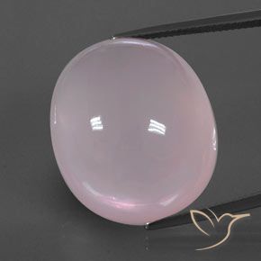 52.78ct طبيعي وردى العلكة كوارتز زهرى, بيضوي, شفاف