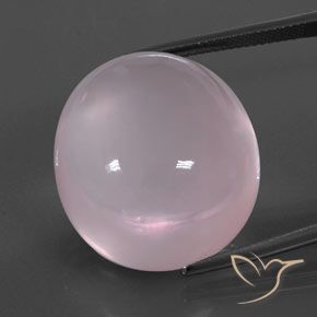 48.72ct طبيعي وردي فاتح كوارتز زهرى, بيضوي, شفاف