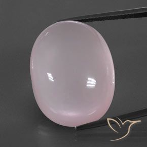 59.07ct طبيعي وردي فاتح كوارتز زهرى, بيضوي, شفاف