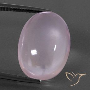 18.23ct طبيعي وردي فاتح كوارتز زهرى, بيضوي, شفاف
