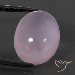 20.05ct طبيعي وردى كرزى فاتح كوارتز زهرى, بيضوي, شفاف