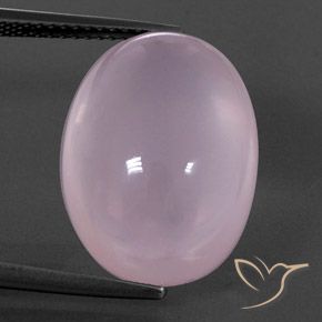 17.12ct طبيعي وردي فاتح كوارتز زهرى, بيضوي, شفاف / نصف شفاف