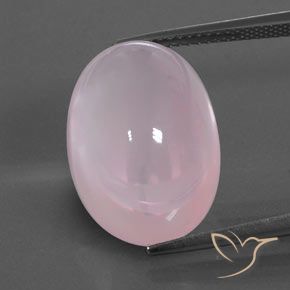 19.39ct طبيعي وردى العلكة كوارتز زهرى, بيضوي, شفاف / نصف شفاف