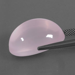 كوارتز زهرى وردى العلكة طبيعي، شفاف، 25.03 قيراط، شفاف / نصف شفاف