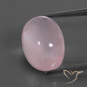 23.01ct طبيعي وردى زهرى متوسط كوارتز زهرى, بيضوي, شفاف / نصف شفاف