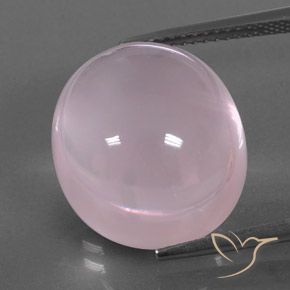 18.33ct طبيعي وردى العلكة كوارتز زهرى, بيضوي, شفاف / نصف شفاف