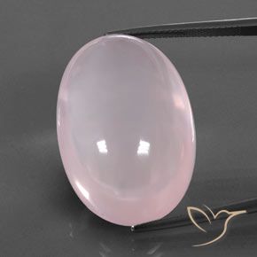 51.74ct طبيعي وردى العلكة كوارتز زهرى, بيضوي, شفاف / نصف شفاف