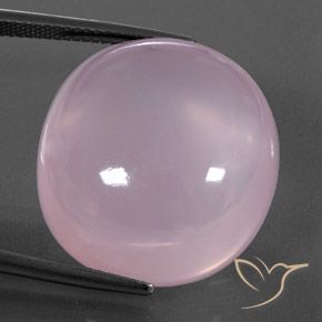 39.41ct طبيعي وردي فاتح كوارتز زهرى, بيضوي, شفاف / نصف شفاف