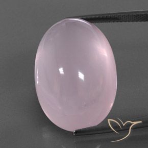 36.36ct طبيعي وردى العلكة كوارتز زهرى, بيضوي, شفاف / نصف شفاف