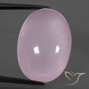 كوارتز زهرى وردى كرزى فاتح طبيعي، بيضوي، 21.56 قيراط، شفاف / نصف شفاف