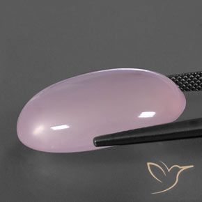 كوارتز زهرى وردى كرزى فاتح طبيعي، بيضوي، 21.56 قيراط، شفاف / نصف شفاف