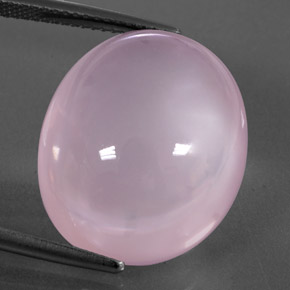 كوارتز زهرى وردي فاتح طبيعي، شفاف، 24.67 قيراط، شفاف / نصف شفاف