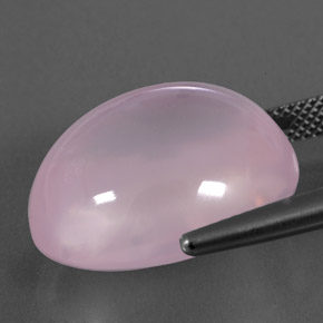 كوارتز زهرى وردي فاتح طبيعي، شفاف، 24.67 قيراط، شفاف / نصف شفاف