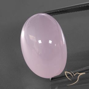 29.37ct طبيعي وردى كرزى فاتح كوارتز زهرى, بيضوي, شفاف / نصف شفاف