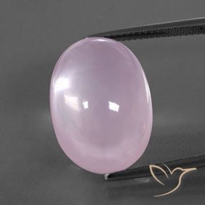 22.58ct طبيعي وردي فاتح كوارتز زهرى, بيضوي, شفاف / نصف شفاف