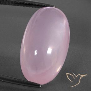 21.29ct طبيعي وردي فاتح كوارتز زهرى, بيضوي, شفاف / نصف شفاف