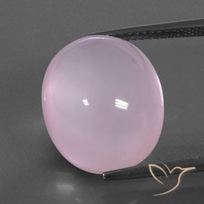 16.45ct طبيعي وردى العلكة كوارتز زهرى, بيضوي, شفاف / نصف شفاف